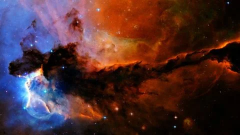 Space galaxy background with nebula. Elements of this image furnished by NASA Foto stock