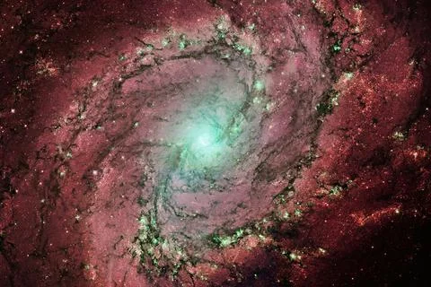Space Galaxy Background, Supernova Core pulsar neutron star. Stock Illustration