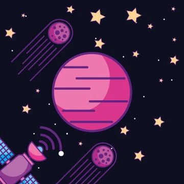 Space galaxy card Stock Illustration