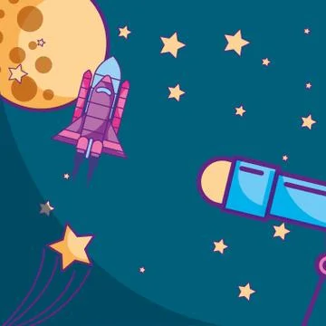 Space galaxy card Stock Illustration