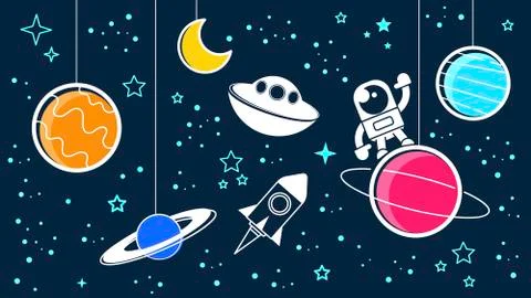Space Galaxy Constellation Print Could Be Used Zodiac Star Yoga Mat Stock Illustration