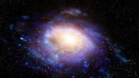 Space Galaxy on diagonal Stock Footage 92452416