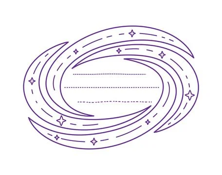Space galaxy disk kids memo note template イラスト素材