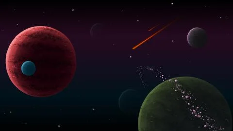 Space Galaxy Game Background Stock Illustration