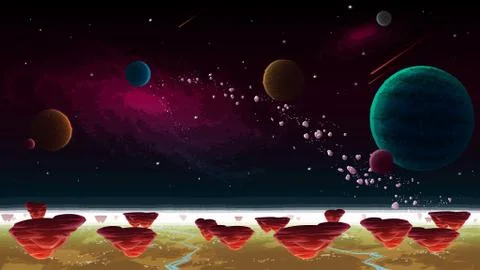 Space Galaxy Game Background Stock Illustration