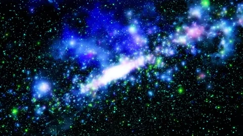 Space galaxy nebula cosmos abstract motion background Stock Footage 340444271