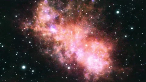 Space Galaxy Nebula Star Motion Background Stock Footage 166844733