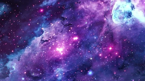 Space Galaxy Nebula Star Motion Background 库存影片 166844748