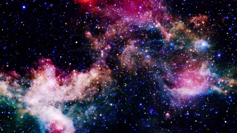 Space Galaxy Nebula Star Motion Background Stock Footage 166845500