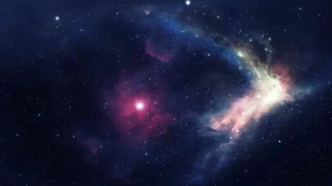 Space Galaxy Nebula Star Motion Background Stock Footage 166845513