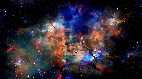 Space galaxy nebula stars motion deep exploration background Stock Footage 340448939