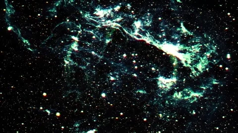 Space galaxy nebula stars motion deep exploration background Stock Footage 340448948