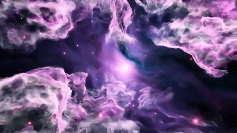 Space galaxy nebula stars motion deep exploration background Stock Footage 340449383
