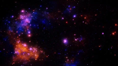 Space galaxy nebula stars motion deep exploration background Stock Footage 340449876