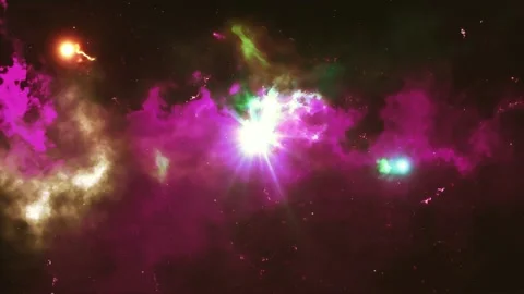 Space galaxy nebula stars motion deep exploration background Stock Footage 340450520