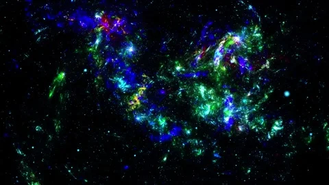 Space galaxy nebula stars motion deep exploration background Stock Footage 340450696