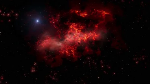 Space Galaxy Red Nebula Stock Footage 156648665