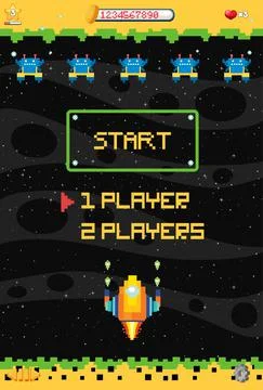 Space game user interface template Ilustración de archivo
