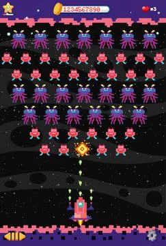 Space game user interface template Illustrazione stock