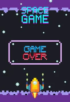 Space game user interface template Ilustración de archivo