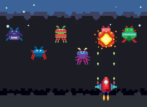 Space game user interface template Ilustración de archivo