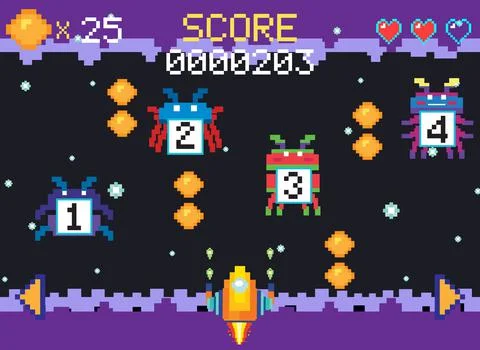 Space game user interface template Ilustración de archivo