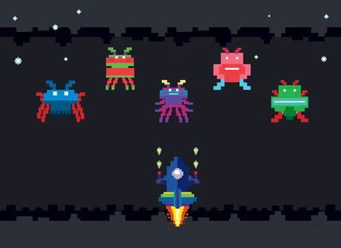 Space game user interface template Ilustración de archivo