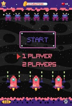 Space game user interface template Ilustración de archivo