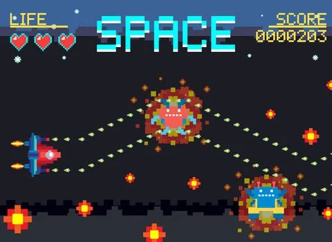 Space game user interface template イラスト素材