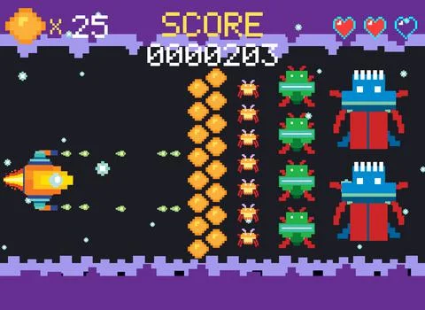 Space game user interface template Ilustración de archivo