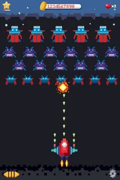 Space game user interface template Ilustración de archivo