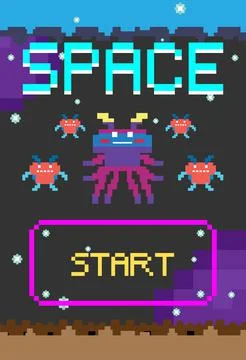 Space game user interface template Ilustración de archivo