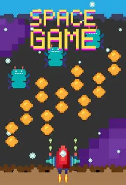 Space game user interface template Ilustración de archivo