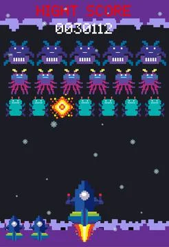 Space game user interface template Ilustración de archivo