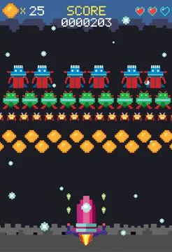 Space game user interface template Ilustración de archivo
