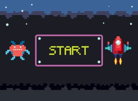 Space game user interface template Ilustración de archivo