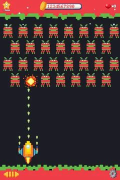 Space game user interface template Illustrazione stock