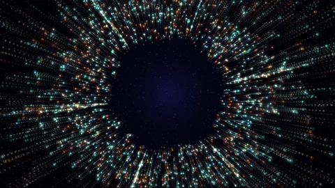 Space gate made out of particles Stock-Footage 120709830