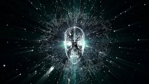 Space geometry.Abstract plexus background for different events and projects Stock Footage 79614040