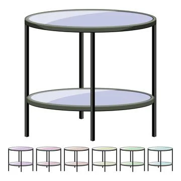 Space glass table cartoon vector graphic Stock Illustration