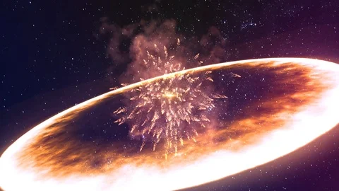 Space global explosion Stock Footage 105454367