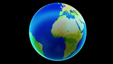 Space globe  rotation Video stock 77204953