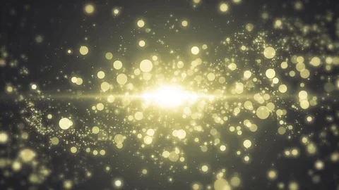 Space gold and green background with particles. Space golden dust with stars. 動画素材 82448347