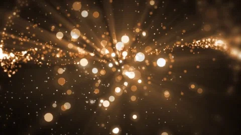 Space gold background with particles. Video stock 71263919