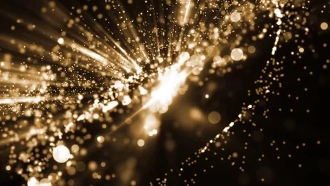 Space gold background with particles. Stock Footage 71263941