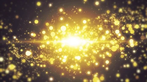 Space gold background with particles. Space golden dust with stars. Sunlight  Stock-Footage 82460193