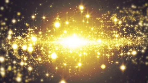 Space gold background with particles. Sp... | Stock Video | Pond5