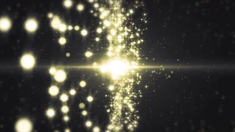 Space gold background with particles. Space green dust with stars on black ba Vídeos de archivo 82553877