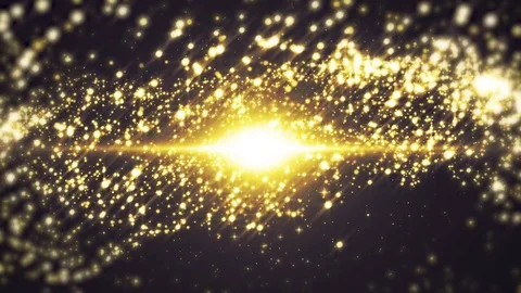 Space gold background with particles. Space golden dust with stars. Sunlight  스톡 동영상 82690957