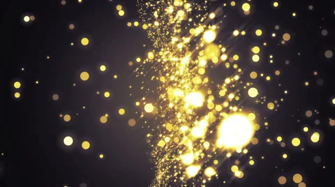 Space gold with particles and waves. Stock Footage 64828684